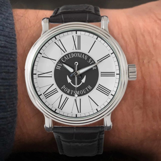 Jacht eigenaar, schip of bootbemanning horloge (Creator heeft geüpload)