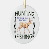 Jacht en Gevist Keramisch Ornament (Rechts)