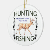 Jacht en Gevist Keramisch Ornament (Links)