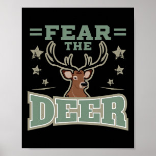 Jacht Fan Deer Angst Gift voor Pistool en Jacht Fa Poster
