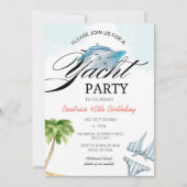 Jacht Feestboot Cruiseschip Uitnodiging (Voorkant)