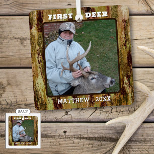 Jacht Foto Camouflage Gepersonaliseerd Metalen Ornament