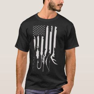 Jacht Gevist Amerikaanse vlag Amerikaanse thema de T-shirt