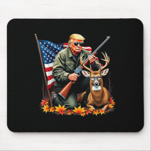 Jacht Hertenseizoen Vintage Trump Usa Vlag Camoufl Muismat