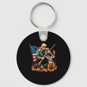 Jacht Hertenseizoen Vintage Trump Usa Vlag Camoufl Sleutelhanger