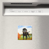 Jacht hond schilderij magneet (Insitu (Vaatwasser))