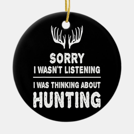 Jacht ik denk aan jagen in de jager keramisch ornament (Voorkant)