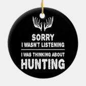Jacht ik denk aan jagen in de jager keramisch ornament (Achterkant)