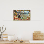 Jacht in de  najaarse Thanksgiving Poster (Keuken)