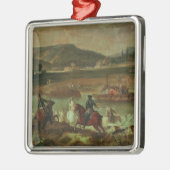 Jacht in het bos van Compiegne Metalen Ornament (Links)