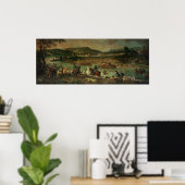 Jacht in het bos van Compiegne Poster (Thuiskantoor)