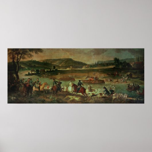 Jacht in het bos van Compiegne Poster (Voorkant)