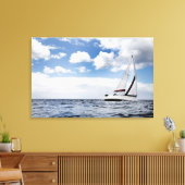 jacht in open Zee Canvas Afdruk (Insitu (Woonkamer))
