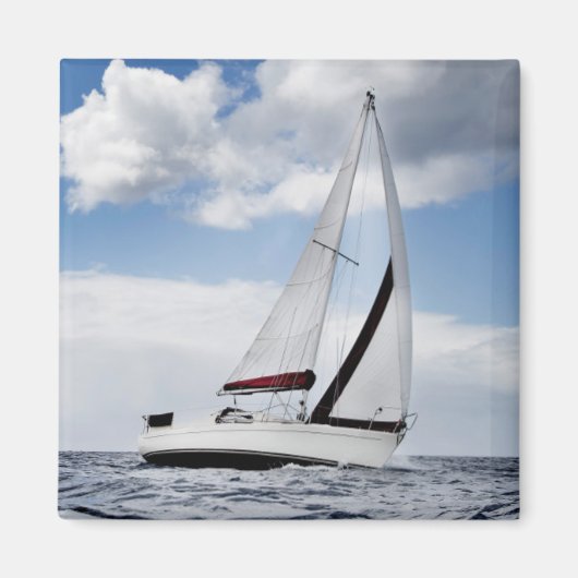 jacht in open Zee Magneet (Voorkant)