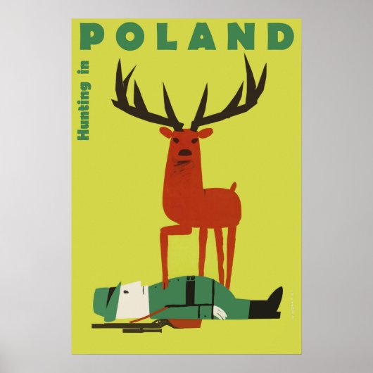Jacht in Polen, oud poster (Voorkant)
