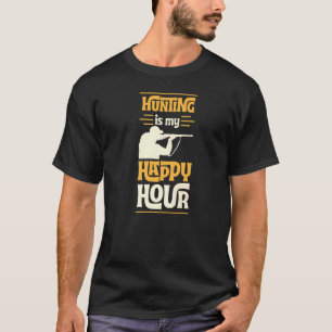 Jacht is mijn gelukkige uur Elk der Retro Vintage  T-shirt