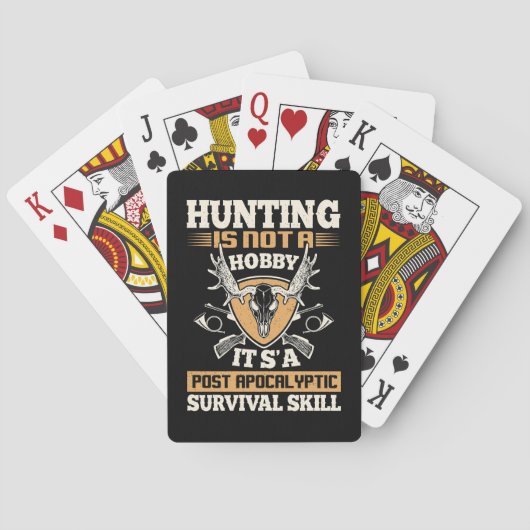 Jacht is overlevingsvaardigheden pokerkaarten (Achterkant)