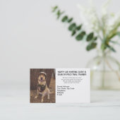 Jacht-/kampeergids en trainer voor tandwielen/prak visitekaartje (Staand voorkant)