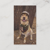 Jacht-/kampeergids en trainer voor tandwielen/prak visitekaartje (Achterkant)