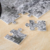 Jacht Koe Elk Uitzicht Winterbos Jigsa Legpuzzel (Zijkant)