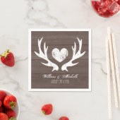 Jacht land chique herten gewei bruiloft servetten (Insitu)