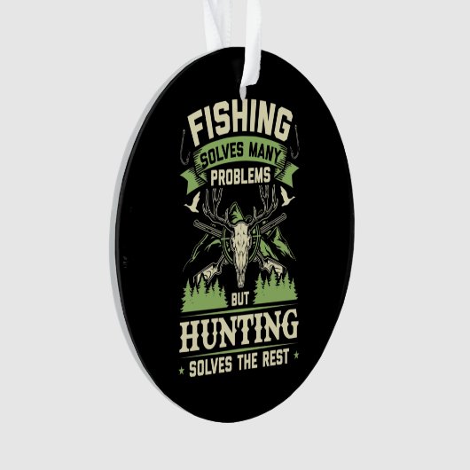 Jacht lost veel problemen in mijn leven op ornament (voorkant)