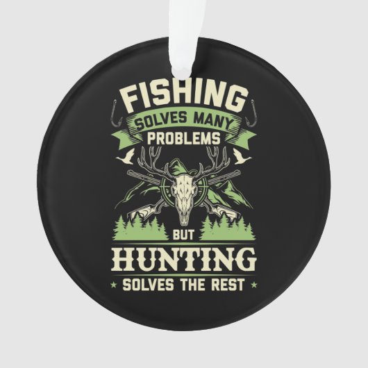 Jacht lost veel problemen in mijn leven op ornament (voorkant)