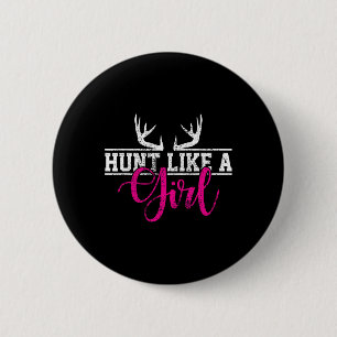 Jacht-meisje-shunt als een cadeau ronde button 5,7 cm