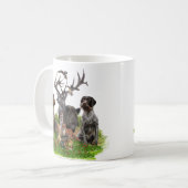 Jacht met de Duitse Wirehaire Pointer Tapestry P Koffiemok (Voorkant links)