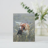 Jacht met Epagneul Breton Feestdagenkaart (Staand voorkant)