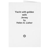 jacht met gouden zeilkaart (Achterkant)