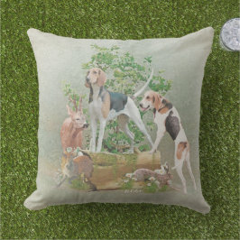 Jacht met honden buitenkussen