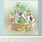 Jacht met honden canvas afdruk (Insitu (Houten vloer))