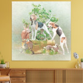 Jacht met honden canvas afdruk (Insitu (Woonkamer))