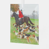 Jacht met honden glas ornament (Voorkant links)