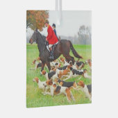 Jacht met honden glas ornament (Voorkant Rechts)