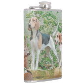 Jacht met honden heupfles (Rechts)