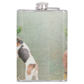 Jacht met honden heupfles (Achterkant)