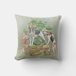 Jacht met honden kussen