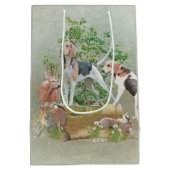 Jacht met honden medium cadeauzakje (Achterkant)