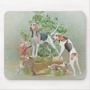 Jacht met honden muismat