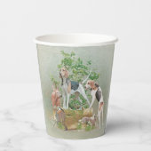 Jacht met honden papieren bekers (Achterkant)
