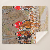 Jacht met honden sherpa deken (Voorkant (horizontaal))