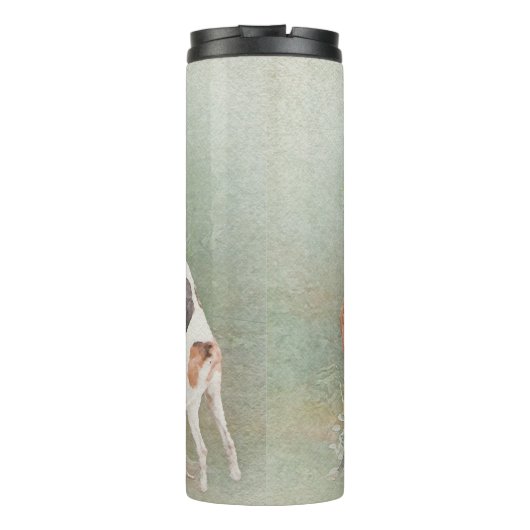 Jacht met honden thermosbeker (Achterkant)