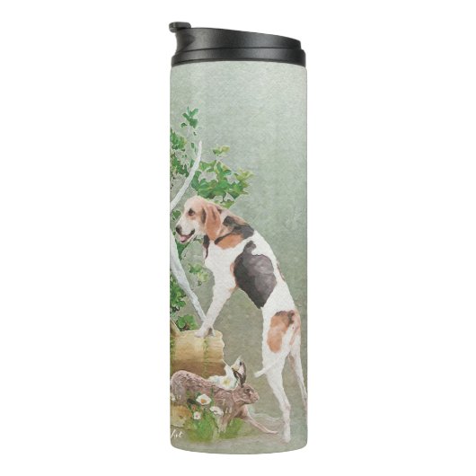 Jacht met honden thermosbeker (Geroteerd rechts)