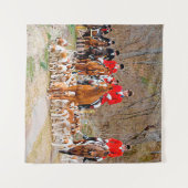 Jacht met honden wandkleed (Voorkant (horizontaal))