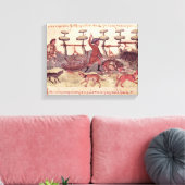 Jacht met netten canvas afdruk (Insitu (Woonkamer))