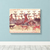 Jacht met netten canvas afdruk (Insitu (Houten vloer))