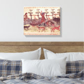 Jacht met netten canvas afdruk (Insitu (Slaapkamer))