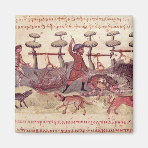 Jacht met netten magneet